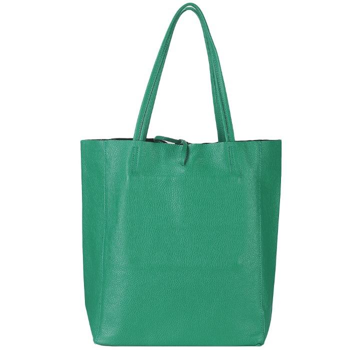 Aqua Pebbled Leather Tote – Elegant & Versatile Shopper by Sostter at brixbailey.com