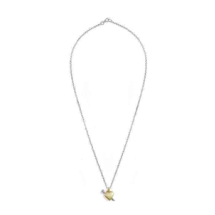 Handcrafted Gold Heart Charm Necklace – Ethically Sourced by Sostter at brixbailey.com