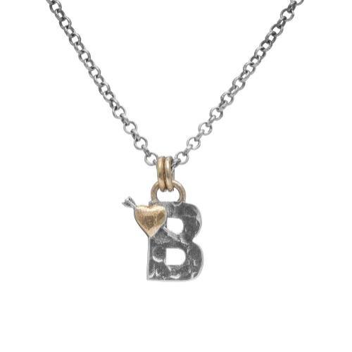 Letter B Initial Pendant Necklace