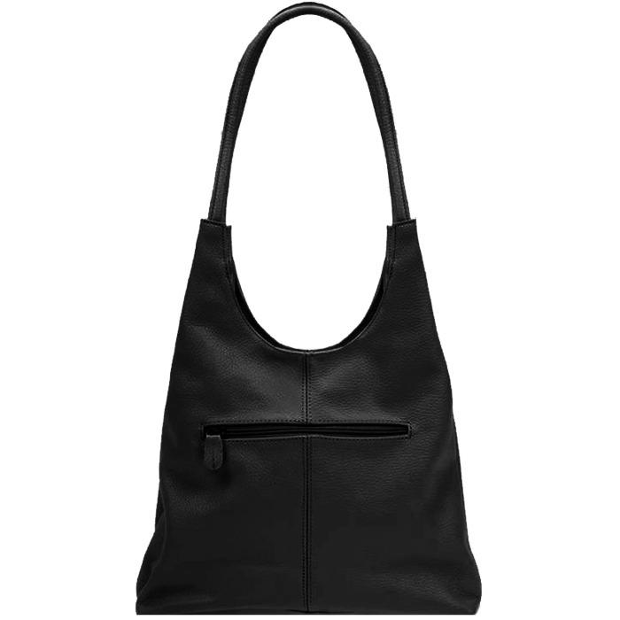 Black Soft Pebbled Leather Slouch Bag Brix Bailey Sostter