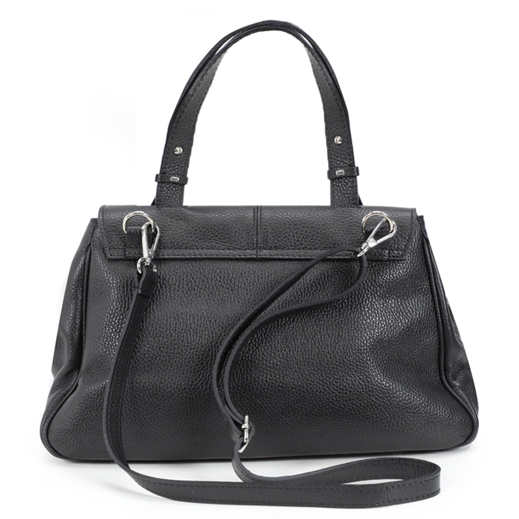 Black Pebbled Leather Tassel Bag – Chic & Versatile by Sostter at brixbailey.com