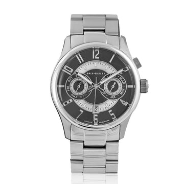 The Brix+Bailey Heyes Chronograph Automatic Watch Form 2 Black Mens Unisex Wrist Watch