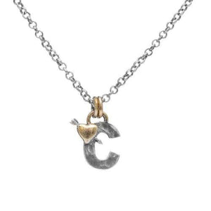 Personalized Alphabet Pendant Necklace – Hammered & Gold-Plated by Sostter at brixbailey.com