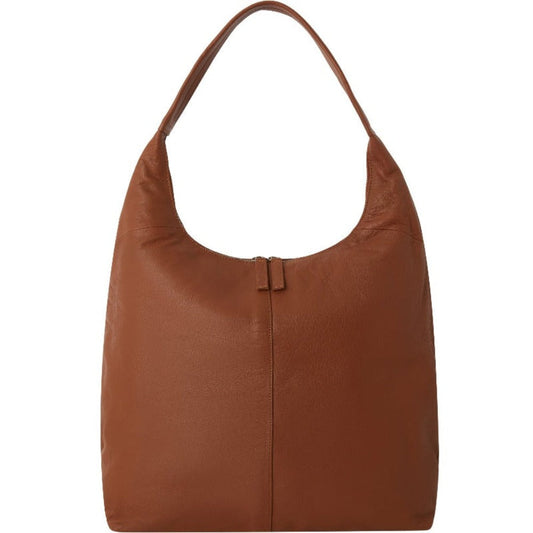 Camel Zip Top Leather Hobo Bag Ethical Womens Bag Brix and Bailey