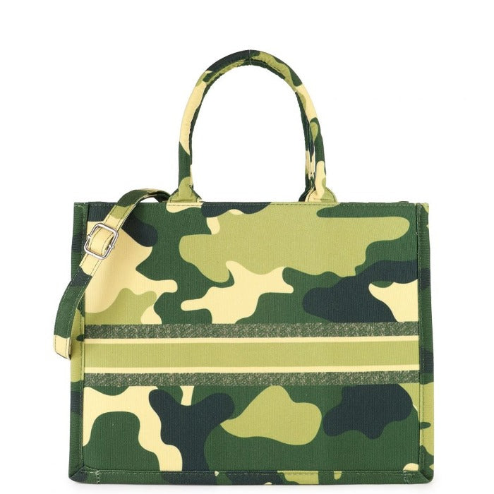 Camouflage Canvas Tote – Stylish, Spacious & Secure by Vodkablue at brixbailey.com