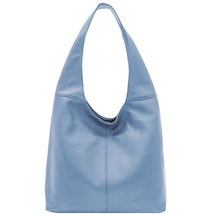 Italian Pebbled Leather Hobo Bag - Chic & Secure Everyday Style by Sostter at brixbailey.com