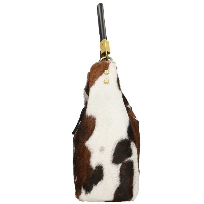 Spotted Cow Calf Hair Leather Bag – Elegant & Versatile by Sostter at brixbailey.com