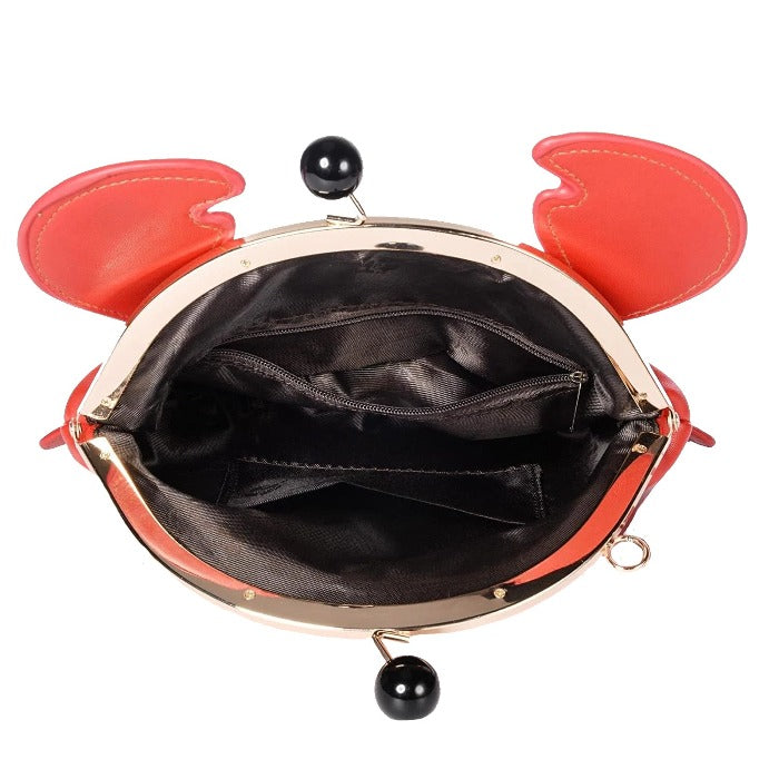 Red Crawling Crab Vegan Leather Cross-Body Bag Brix and Bailey