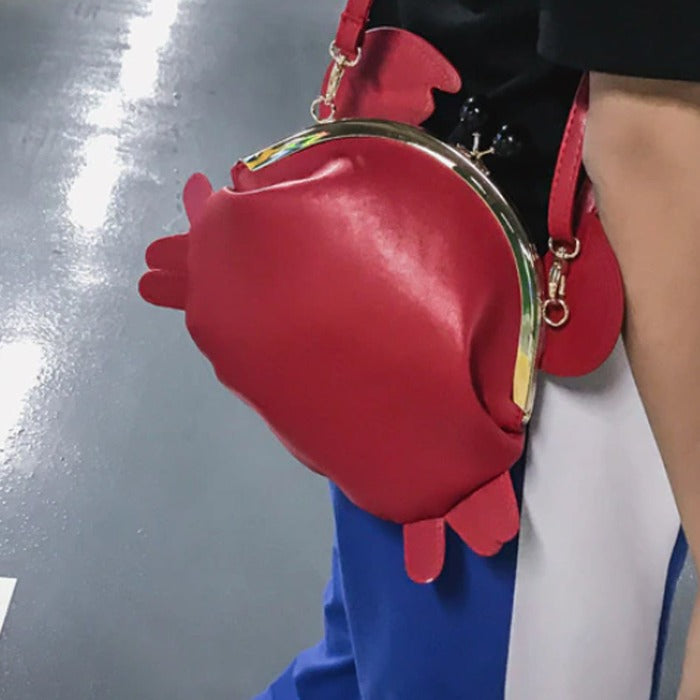 Red Crawling Crab Vegan Leather Cross-Body Bag Brix and Bailey