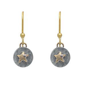 Handcrafted Sostter Earrings – Silver & Gold Star Design by Sostter at brixbailey.com
