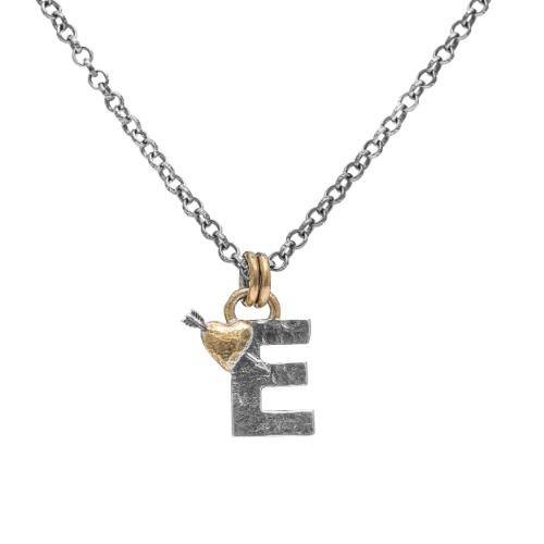 Letter E Initial Pendant Necklace