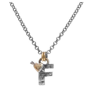 Letter F Initial Pendant Necklace