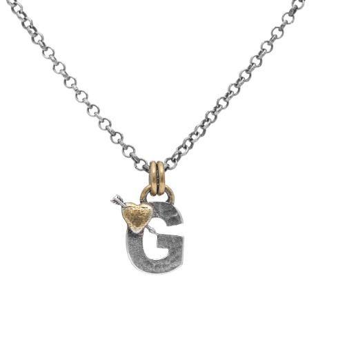 Letter G Initial Pendant Necklace