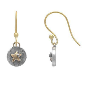 Handcrafted Silver & Gold Star Earrings – Sostter Collection by Sostter at brixbailey.com