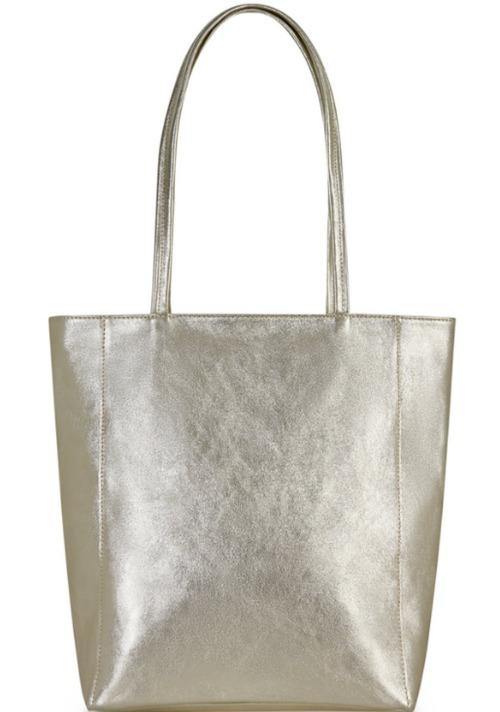 Gold Zip Top Leather Tote Shopper Bag - Brix and Bailey® - Contemporary Bag, Watch and Accessory Brand