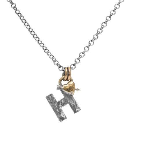 Letter H Initial Pendant Necklace