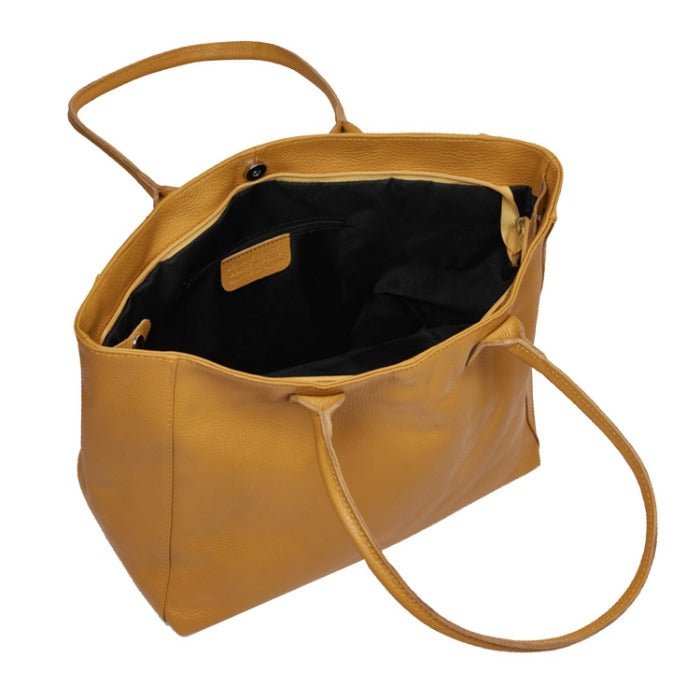 Stylish Tan Leather Tote – Zip Top, Premium Italian Craft by Sostter at brixbailey.com