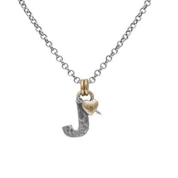 Letter J Initial Pendant Necklace