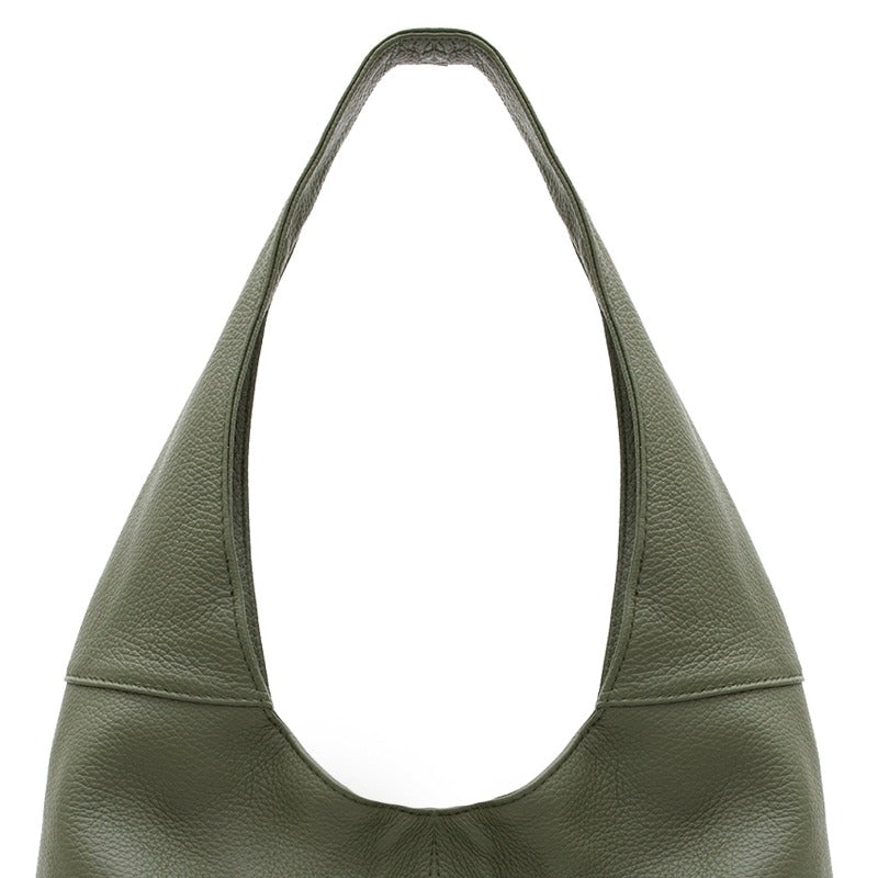 Olive Italian Leather Hobo Bag – Elegant & Versatile by Sostter at brixbailey.com