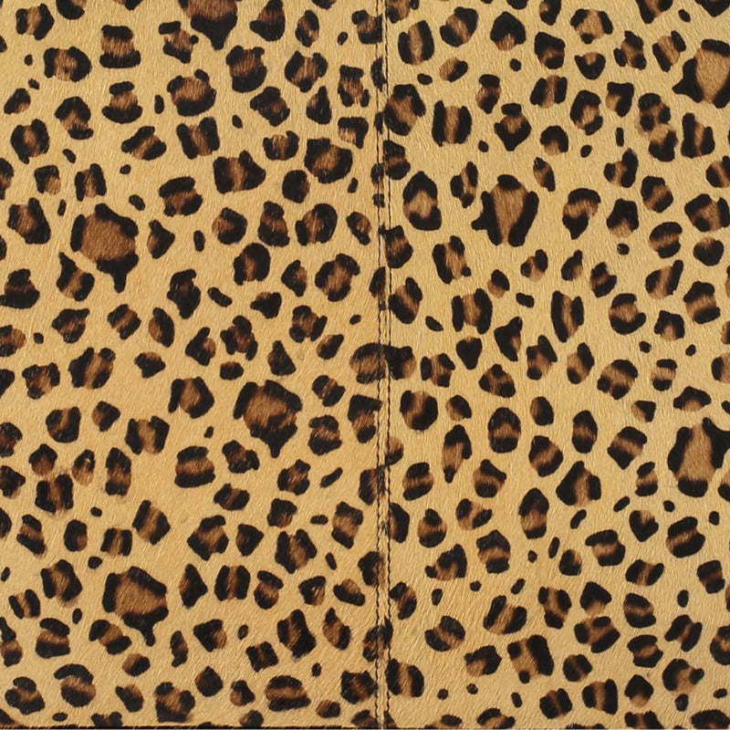 Womens Leopard Calf Hair Leather Horizontal Tote Brix Bailey