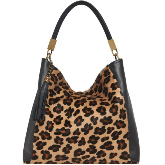 Leopard Print Calf Hair And Leather Grab Bag Brix Bailey