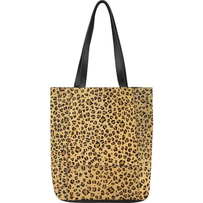 Animal Print Bow Leather Tote