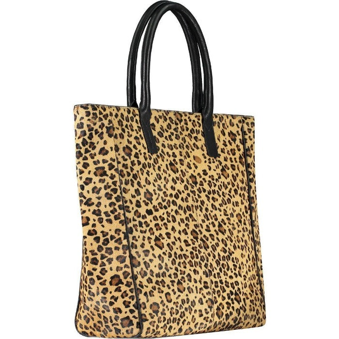 Leopard Print Calf Hair Large Leather Tote Womens Leather Tote Shopper Bag Ethical Brix and Bailey