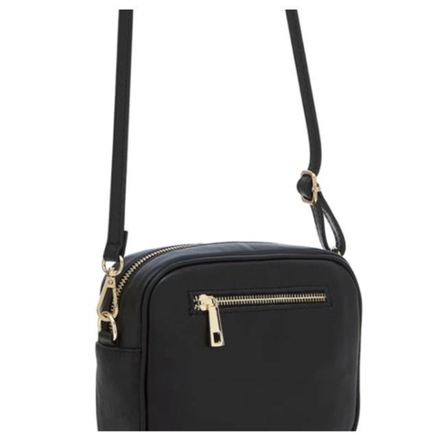 Black Hair On Hide Leather Small Cross-Body Bag - Brix and Bailey® - Contemporary Bag, Watch and Accessory Brand