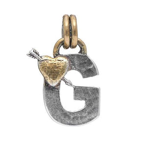 Handcrafted Silver & Gold Initial Necklace – Sostter Collection by Sostter at brixbailey.com