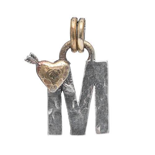 Letter M Initial Pendant Necklace