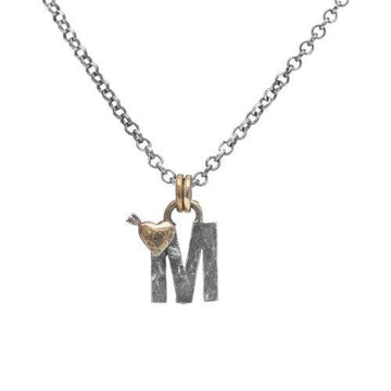 Letter M Initial Pendant Necklace