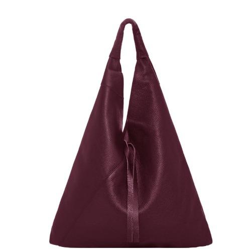 Maroon Italian Leather Boho Bag – Versatile & Responsibly Made by Sostter at brixbailey.com