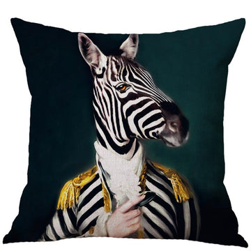 Proud Day For A Military Zebra Cushion Pillow | bnblx