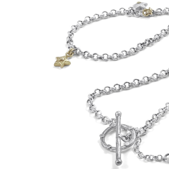 Gold & Silver Multi Charm Bracelet – Elegant & Ethical Fashion by Sostter at brixbailey.com