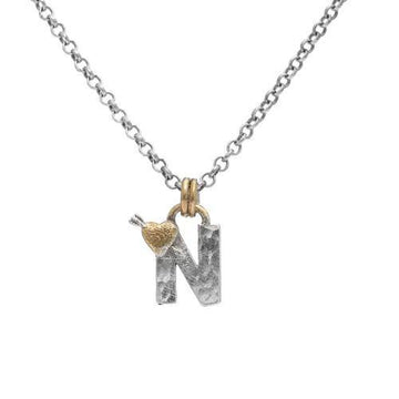 Alphabet Letter Pendant – Elegant Handcrafted Silver Necklace by Sostter at brixbailey.com