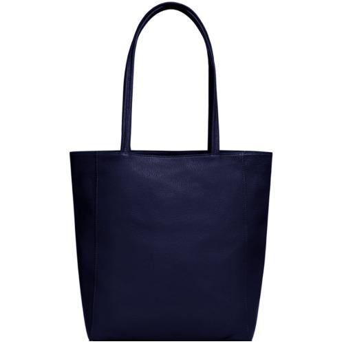 Navy Zip Top Italian Leather Tote – Stylish & Practical by Sostter at brixbailey.com