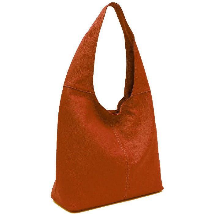 Luxurious Red Italian Leather Hobo Bag – Elegant & Versatile by Sostter at brixbailey.com