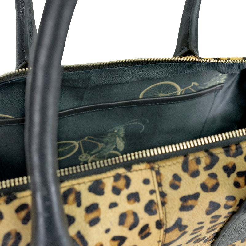 Leopard Print Haircalf Leather Crossbody Grab Bag Brix Bailey