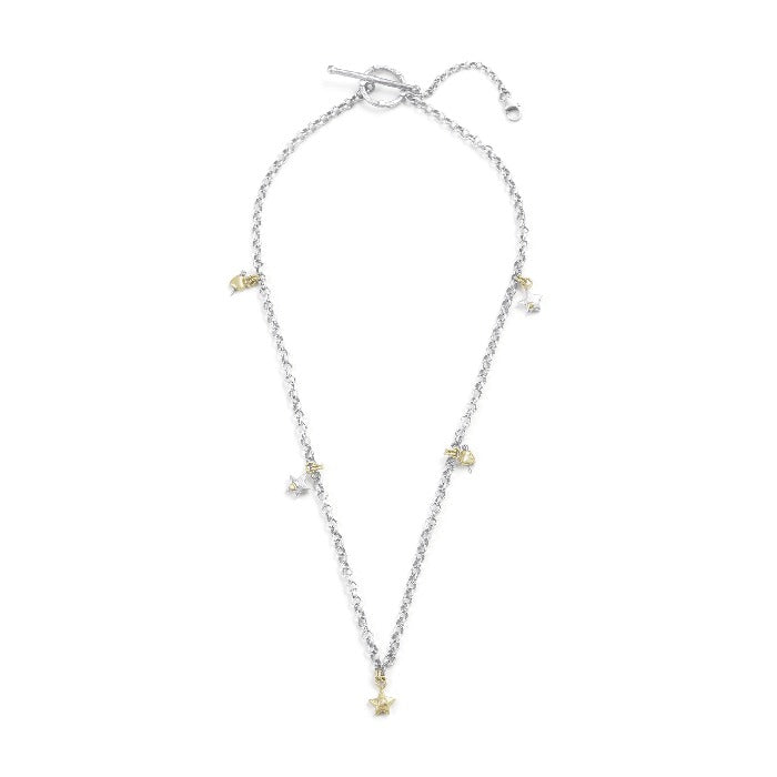 Silver & Gold Multi Charm Necklace – Gift Ready & Secure Fit by Sostter at brixbailey.com