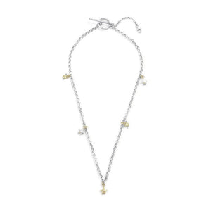 Silver & Gold Multi Charm Necklace – Gift Ready & Secure Fit by Sostter at brixbailey.com