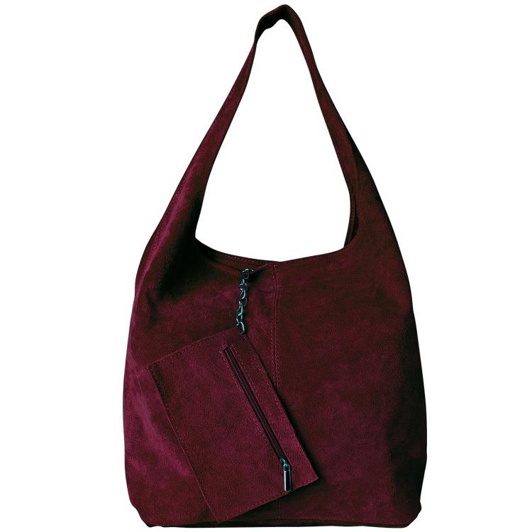 Maroon Soft Suede Hobo Bag – Elegant & Spacious by Sostter at brixbailey.com