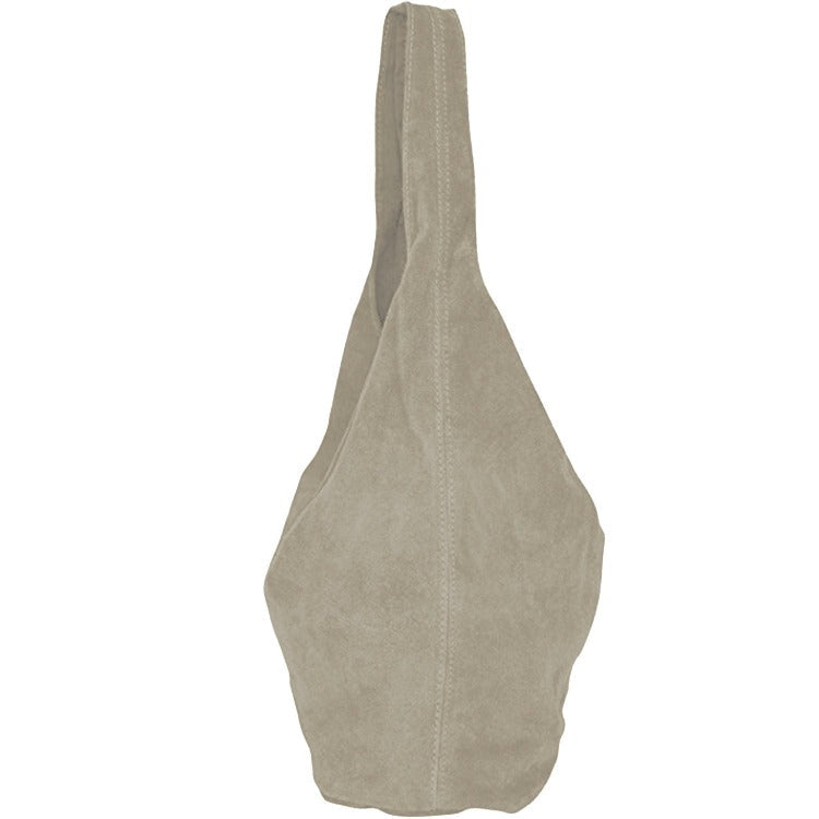 Stone Soft Suede Leather Hobo Bag – Spacious & Stylish by Sostter at brixbailey.com
