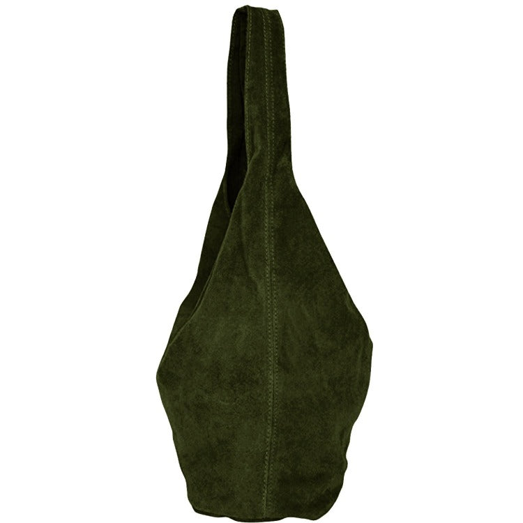 Olive Green Suede Hobo Bag – Chic, Versatile & Secure by Sostter at brixbailey.com