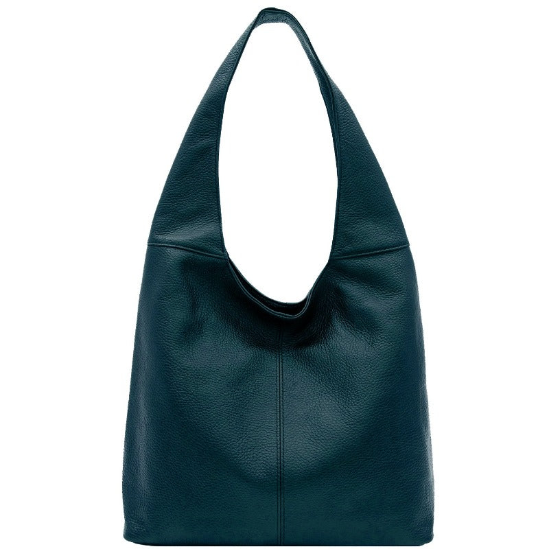 Teal Pebbled Leather Hobo Bag – Luxurious & Versatile Style by Sostter at brixbailey.com