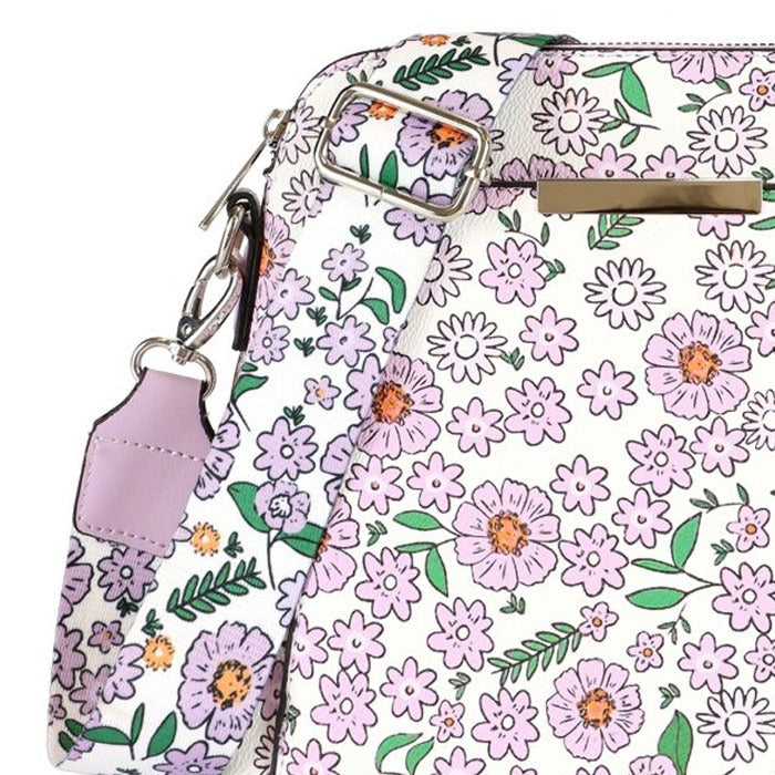 Pink Flower Vegan Cross-Body Bag | bneaa