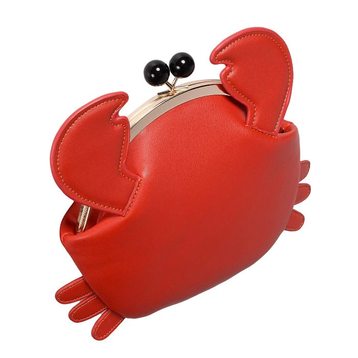 Red Crawling Crab Vegan Leather Cross-Body Bag Brix and Bailey