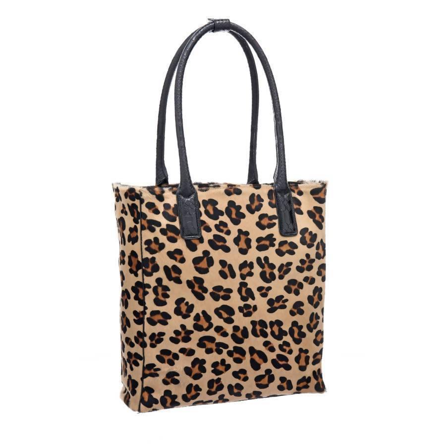 NEW Leopard Leather Day Tote Bag for Daily Style