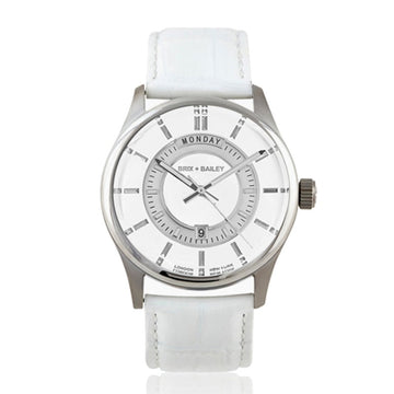The Brix + Bailey White Mens Unisex Wrist  Watch Barker Watch Form 5 Brix and Bailey