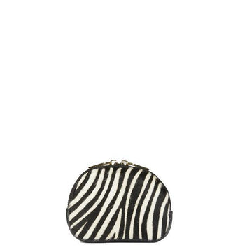 Black Zebra Print Hair On Hide Leather Coin Purse - Brix and Bailey® - Contemporary Bag, Watch and Accessory Brand