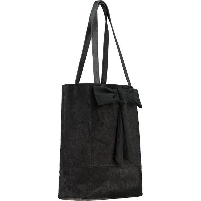 Black Bow Haircalf Leather Tote Bag | Byyey - Brix + Bailey